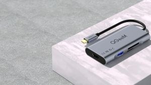 QGeeM | Hub USB C 7 Trong 1 QGeeM Dành Cho MacBook Pro Laptop Huawei - Bộ Chuyển Đổi Thunderbolt USB-C Sang HDMI Bằng Kim Loại Nhôm Với Cổng 3.0
