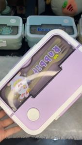 Kotak Makan Anak Karakter Kartun 3 Sekat 1000ML Lunch Box Handle Kotak Bekal Lucu