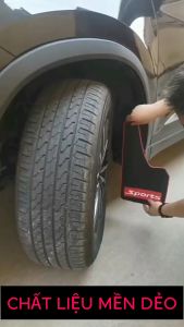 Bộ 2 Tấm Cao Su Chắn Bùn Ô Tô Chắn Nước Bùn Đất Văng Lên Xe Và Văng Lên Các Xe Khác Tặng Kèm Ốc Vít