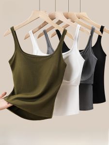 MiiOW | Áo ba lỗ Modal MiiOW dành cho nữ mùa xuân hè không chạy cốc thân thiện với làn da có đệm ngực Áo ngắn mặc ngoài trời thường ngày