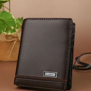 DEXMARA Dompet Lipat Pria Keren Premium Original Free Box Bahan Kulit Sintetis PVC BK 03