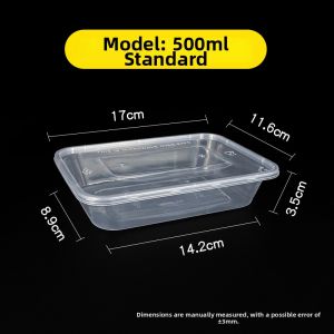 Transparent Preservation Plastic Takeaway Box Thickened with Lid