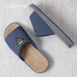 Dép Lười Bông Vải Lanh Nam Dùng Trong Nhà Chống Trượt Thoải Mái Thoáng Khí Mùa Hè 2024 Dép Lười Vải Lanh Dùng Trong Nhà Cho Nam