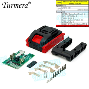 18V 21V Screwdriver Battery Case for 5X 10X 15X 21700 Battery with 5S BMS 40A Max.60A for Replace Electric Drill Use