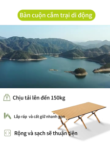 Bàn gấp gọn xếp gọn picnic du lịch gấp gọn bằng hợp kim nhôm cao cấp siêu nhẹ150kg Siêu chịu tải