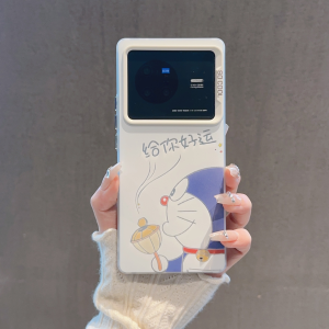 Good Luck Cartoon Dora Cat Phone Case for Vivo X80/X90Pro X100/X70Pro Womens Fashionable Protective Cover Anti-Fall Artistic