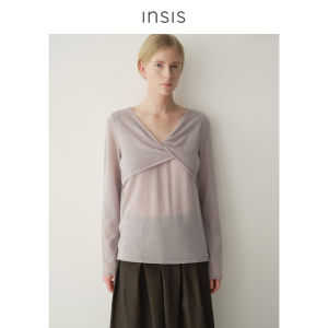 INSIS FEMME | Merino Wool Autumn Knitted Long Sleeve Top with Butterfly Knot Design