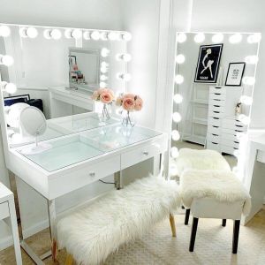 Fur Fabric MattCoverTopper for VanityWorktableGamerStudy And Dining Table