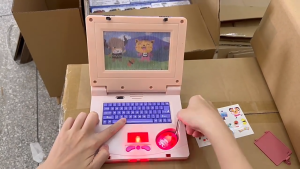 SKISOPGO Kids Laptop Toys with Mouse Pretend Play Computer Musical Light Toys Early Learning Learner Education Learning Machine