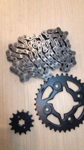 NHÔNG SÊN DĨA(NHÔNG XÍCH ĐĨA) PRO-BIKE THÁI CNC HONDA WAVE S RS RSX 100 VÀ 110 36T/14T/428-108L RÁP LÊN ZIN THEO XE