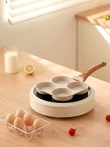 4 Hole Frying Pan Tamagoyaki Wajan Penggorengan Burger Omellete / Teflon Cetakan Telur Anti Lengket