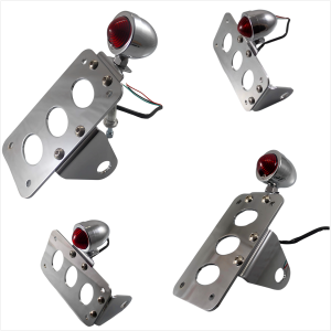 Retro Harley Motorcycle Accessories Tail Light License Plate Holder Side Mount Bracket for Customized Bikes Travel Lighting