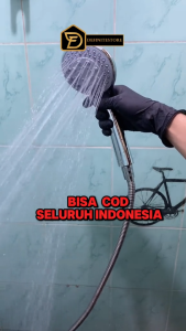 Hand Shower Kamar Mandi Shower Chrome Bulat ABS Premium 1/2inch Kran Air head kepala showernya full