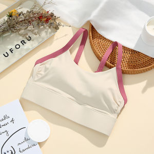 High-Intensity One-Piece Cup Sports Bra Womens Yoga Fitness Anti-Shock Bra Pad Underwear Breathable Moisture Wicking Nylon