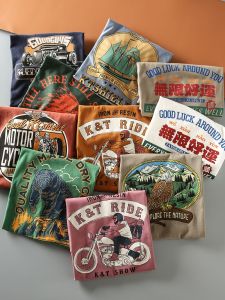 เสื้อยืดคอกลมแขนสั้นผ้าฝ้ายแท้สำหรับผู้ชาย ฤดูร้อน 2024 แฟชั่นฤดูร้อน สไตล์ญี่ปุ่นย้อนยุค ผ้าฝ้ายแท้ ซักได้ ระบายอากาศได้ดี เสื้อผ้าทำงาน