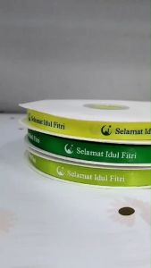 100Yard / ECER / Pita Ramadhan / Ribbon Eid Mubarak 2.5cm / Pita Idul Fitri 1.3cm PS301 / PS302