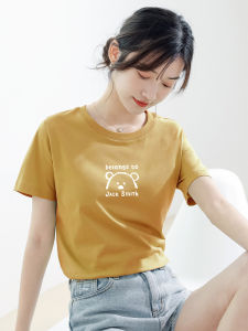 เสื้อยืดคอกลมแขนสั้นผ้าฝ้ายแท้ Pure Cotton Short Sleeve T-shirt Women ฤดูใบไม้ผลิและฤดูร้อน เสื้อชั้นในลำลอง เสื้อตัวบนแฟชั่น
