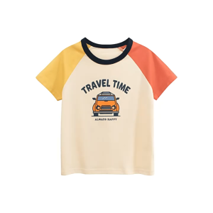 [zensasi]  Kaos Anak Oversize Anak Laki - Laki Gambar Mobil Warna Krem Bahan Katun