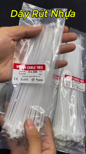 1 Gói dây rút nhựa trắng dây thít dây lạt rút gọn dây điện cột rút nhanh chóng tiện lợi - H&H store