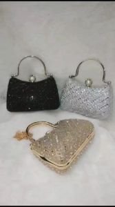 Tas Pesta Import Mewah Kristal Diamond Handbag Wisuda Kondangan Wanita L295 CLUCTH WANITA