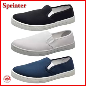 Sprinter 578 Ladies Cotton Canvas Breathable Non-Slip Comfortable Duty Shoes Black Navy & White