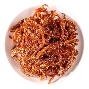 Spicy Sea Bass Thread Sweet And Spicy 500g Honey Glazed Ready to Eat Seafood Snack Craving Reliever Fish Thread Bohai Specialty