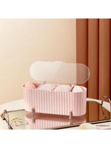 Clear Lidded Makeup Storage Box