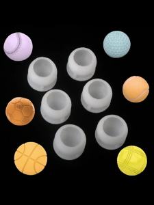Silicone Molds for Basketball Mousse Cake Molds for Baseball Football and Volleyball and Rundo Chocolate Dessert Baking Molds