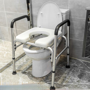 Elderly Shampoo Bath Chair Aluminum Alloy Elderly Toilet Potty Seat with Chamber Pots Toilet Chair Multifunctional Adjustable