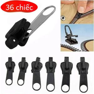 Bộ Dụng Cụ Sửa Khóa Kéo Đa Năng 36 Chiếc Thay Thế Đầu Kéo Khóa Tự Động Chất Liệu Nhựa + Kim Loại Thân Thiện Với Môi Trường Dùng Cho Phụ Kiện May Vá Tự Làm