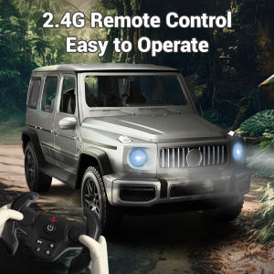 2.4G RC Cars for Kids 1:14 Remote Control Jeep Toy with LED Lights Gesture Sensing Open Doors Racing SUV Truck Off-Road All Terrain Crawler Vehicle Toy Birthday for Boys