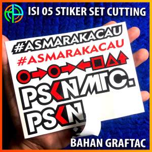 05 Stiker Set PSKN MTC Graftac #ASMARAKACAU Cutting Sticker Pasukan Setiker Aksesoris Motor Vario Beat Nmax Aerok Matic
