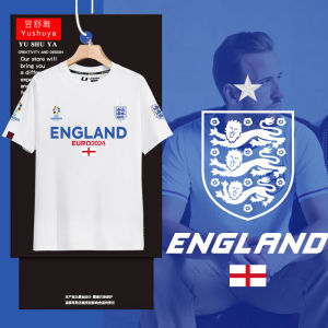England 2024 European Cup Three Lions Football Fan Clothes Short Sleeve T-shirt Men and Women Pure Cotton Half Sleeve T-shirt