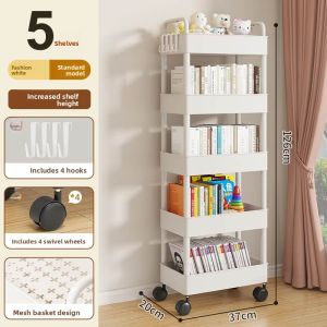Mobile Desk Storage Cart with Wheels