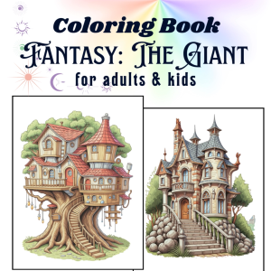 Fantasy Giant Treehouses & Castles Adult Coloring Book Buku Mewarna Dewasa Magical Forest Fantasy