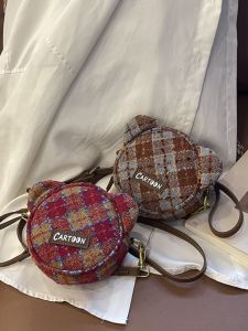 Autumn and Winter Cartoon Cute Suede Small Bag Female 2024 New Arrival Exquisite Mini Shoulder Crossbody Super Hot Small round Bag