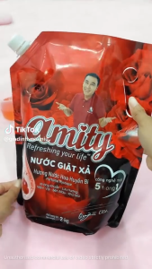 Nước giặt xả AMITY 5 trong 1 Túi 2kg Túi 3.6kg Túi 42kg tặng kèm 1 chai nước rửa chén 400g