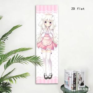 Vertical Cute Cat-Ear Maid Anime Tapestry Sweet Anime Wall Decoration for Girls Bedrooms and Dorm Rooms