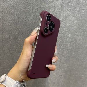 Ultra-Thin Red Wine Color Frameless Semi-Pack Mobile Phone Case for Meizu 21 20 pro 21 pro Heat Dissipation Matte Finish