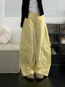 Quần Jeans Ống Rộng Màu Cam Xanh Lá Citron Xanh Cổ Điển Cho Nữ Quần Thường Ngày Cạp Cao Quần Dài Thẳng Thoải Mái