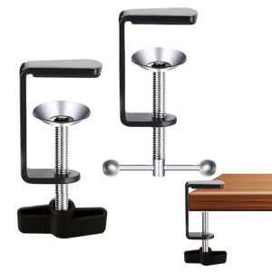 Heavy Duty C Shape Table Mount Clamp Clip Stainless Steel Fixed Clamp Bracket For Fittings Metal Microphone Stand Desktop Clips