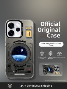 With Stand Full Protection Magnetic Reno 15 Case