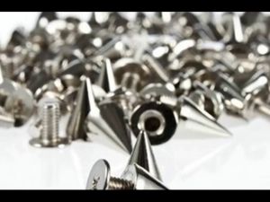 100pcs 10MM Silver Color Bullet Cone Spike and Stud Metal Screw Back for DIY Leather Craft