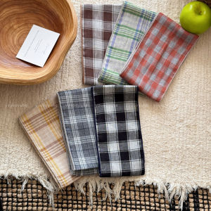 Korean Style Fashionable Plaid Silk Scarf Womens Artistic Vintage Versatile Neck Warmer Decorative Accessory High End Feel