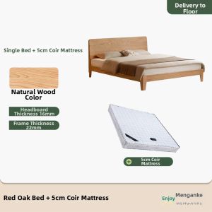 Solid Wood Modern Simple Double Bed