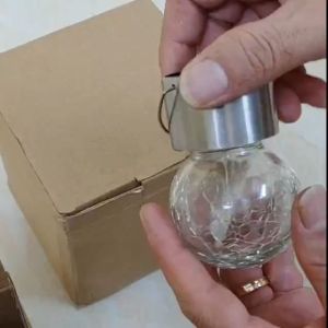 Đèn năng lượng mặt trời lọ thủy tinh rạn đèn led decor trang trí quán cafe sân vườn ban công ngoài trời kháng nước Manco