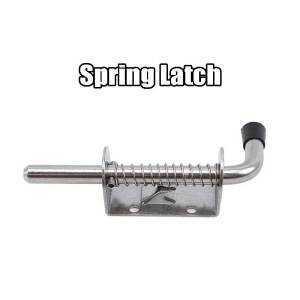 304 Stainless Steel Heavy Duty Spring Latch Lock L Type Barrel Bolt Lock Spring Loaded Latch