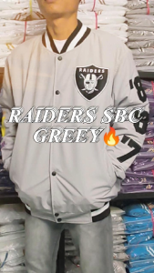 HAPPY Bomber Jaket Varsity Raiders Super Bowl Champions Casual Vintage
