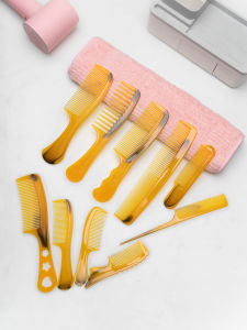 Huali 10-Piece Set Wide-Tooth Comb Anti-Static Plastic Hairbrush Non-Slip Handle Detachable Bristles for Daily Use