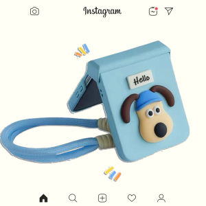 Cute Portable Foldable Screen Phone Case Full Cover Anti-Fall for Xiaomi Mixflip Magicvflip Findn3 Razer40Ultra Vivoxflip Pocket2zflip6